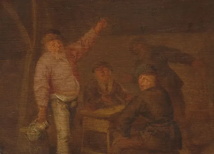 Framed Print : Peasants Drinking in a Barn, c.1628-c.1650. Creator: Pieter Hermansz Verelst Framed Print : Peasants Drinking in a Barn, c.1628-c.1650. Creator: Pieter Hermansz Verelst