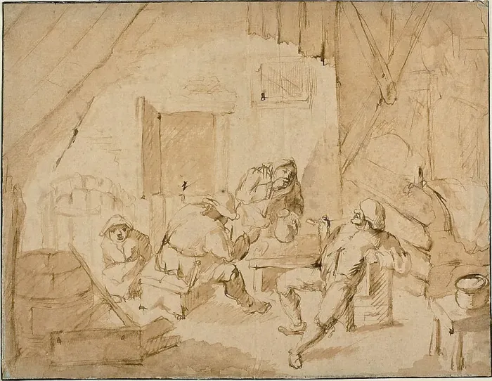 Framed Print : Peasants Drinking, n.d. Creator: Isaac van Ostade Framed Print : Peasants Drinking, n.d. Creator: Isaac van Ostade