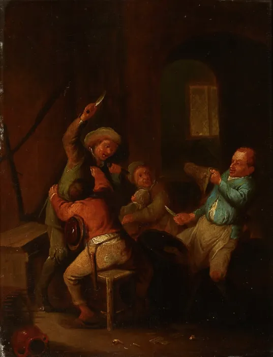 Framed Print : Peasants Fighting, 17th century. Creator: Unknown Framed Print : Peasants Fighting, 17th century. Creator: Unknown