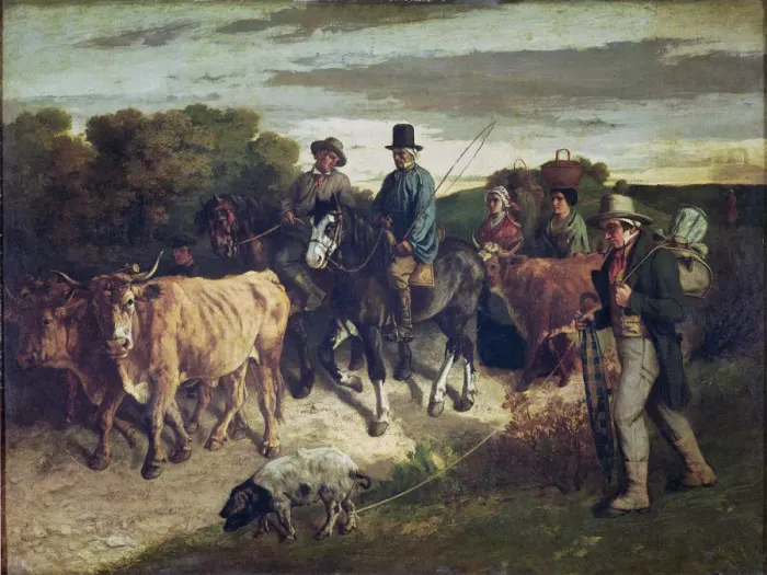 Framed Print : The Peasants of Flagey Returning from the Fair. Artist: Courbet, Gustave (1819-1877) Framed Print : The Peasants of Flagey Returning from the Fair. Artist: Courbet, Gustave (1819-1877)