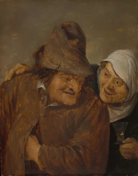 Framed Print : Two Peasants with a Glass of Wine, c. 1645. Creator: David Teniers II Framed Print : Two Peasants with a Glass of Wine, c. 1645. Creator: David Teniers II
