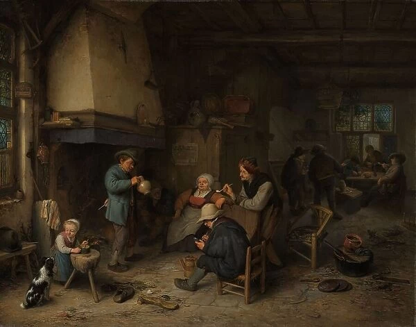 Peasants in an Interior, 1661. Creator: Adriaen van Ostade
