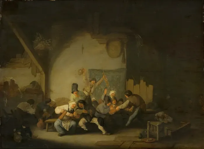 Framed Print : Peasants Making Merry. Creator: Adriaen van Ostade Framed Print : Peasants Making Merry. Creator: Adriaen van Ostade