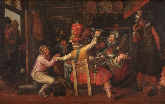 Framed Print : The Peasant's Misfortune, after c.1619. Creator: Unknown Framed Print : The Peasant's Misfortune, after c.1619. Creator: Unknown