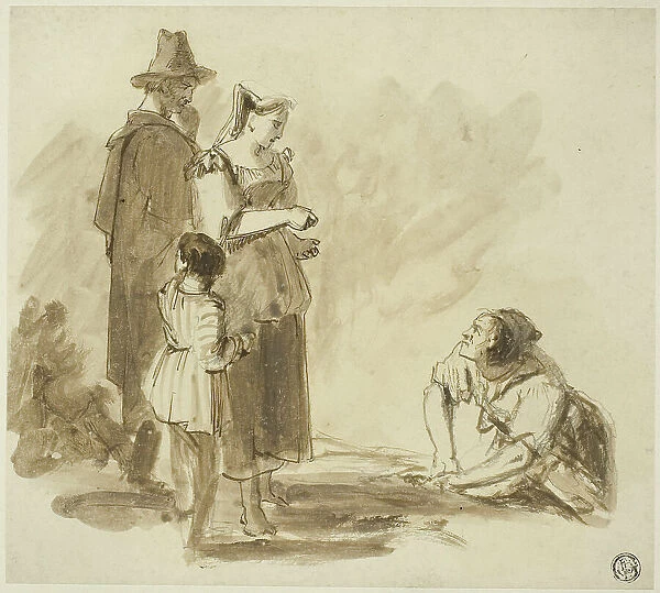 Four Peasants, n.d. Creator: Augustus Wall Callcott