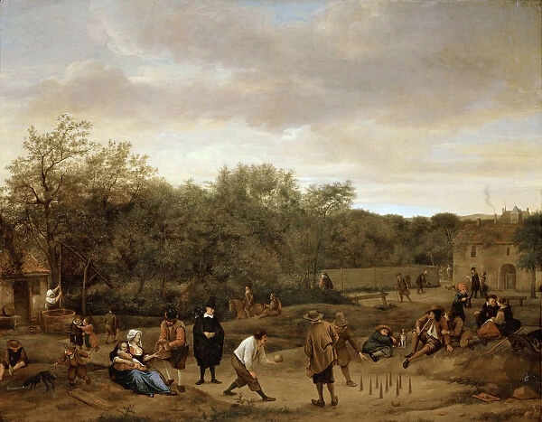 Peasants playing bowling, c. 1655