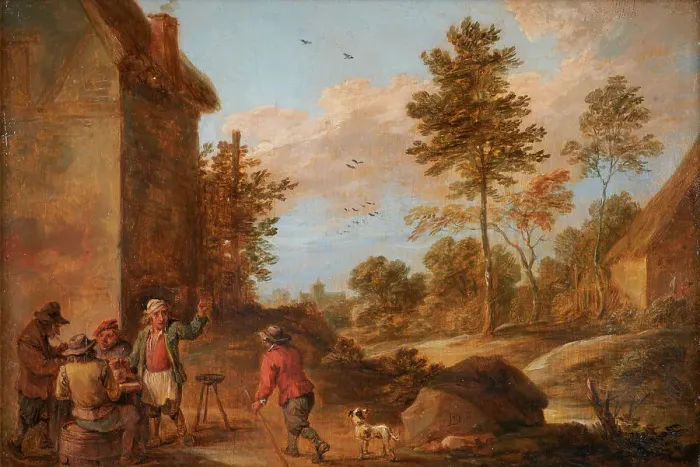 Framed Print : Peasants seated at the inn, between 1630 and 1690. Creator: David Teniers II Framed Print : Peasants seated at the inn, between 1630 and 1690. Creator: David Teniers II