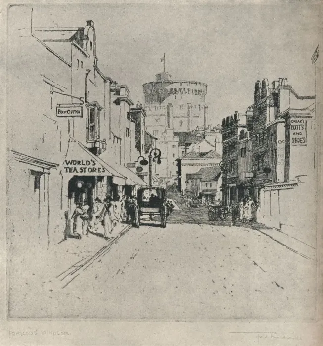Framed Print : Peascod Street, Windsor, c1918. Artist: Frederick Charles Richards Framed Print : Peascod Street, Windsor, c1918. Artist: Frederick Charles Richards