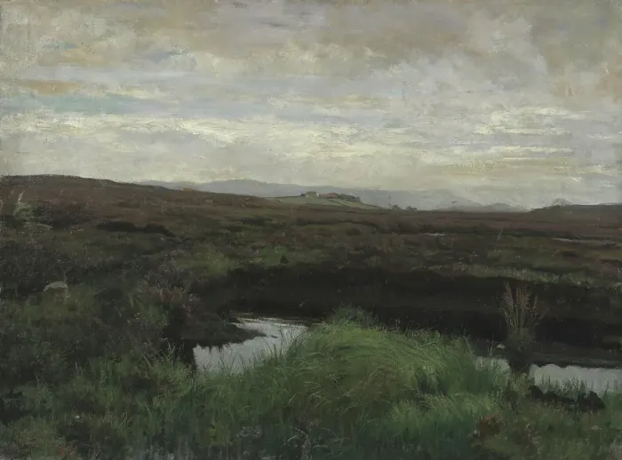 Framed Print : Peat Bog on Jaeren, 1882. Creator: Kitty Lange Kielland Framed Print : Peat Bog on Jaeren, 1882. Creator: Kitty Lange Kielland
