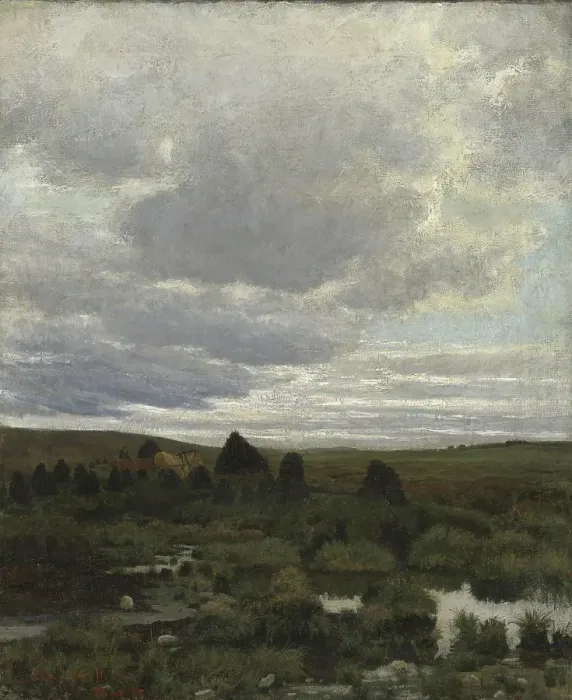 Framed Print : Peat Bog at Jaeren, 1882. Creator: Kitty Lange Kielland Framed Print : Peat Bog at Jaeren, 1882. Creator: Kitty Lange Kielland
