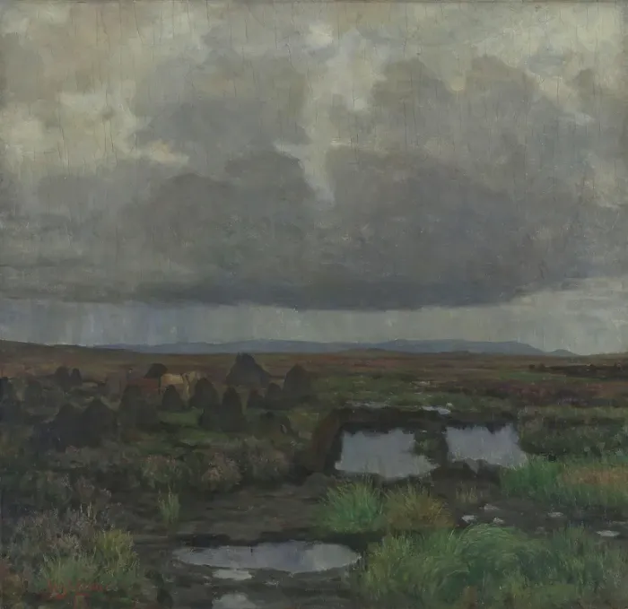 Framed Print : Peat Bog on Jaeren, 1900. Creator: Kitty Lange Kielland Framed Print : Peat Bog on Jaeren, 1900. Creator: Kitty Lange Kielland