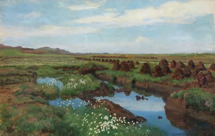 Framed Print : Peat Bog at Jaeren, 1901. Creator: Kitty Lange Kielland Framed Print : Peat Bog at Jaeren, 1901. Creator: Kitty Lange Kielland