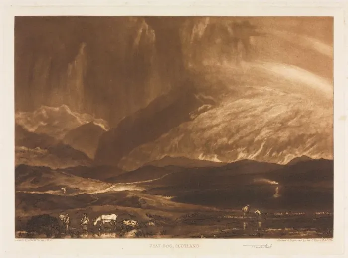 Framed Print : Peat Bog, Scotland, 1937. Creator: Frank Short (British, 1857-1945) Framed Print : Peat Bog, Scotland, 1937. Creator: Frank Short (British, 1857-1945)