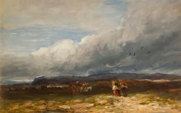 Framed Print : The Peat Gatherers, 1850. Creator: David Cox the elder Framed Print : The Peat Gatherers, 1850. Creator: David Cox the elder