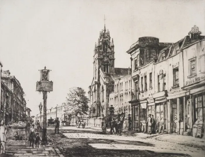 Framed Print : Peckham, 1915. Creator: Francis Dodd Framed Print : Peckham, 1915. Creator: Francis Dodd