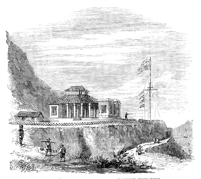 Framed Print : Pedder's Hill and Harbour-Master's House, Hong-Kong, 1857. Creator: Unknown Framed Print : Pedder's Hill and Harbour-Master's House, Hong-Kong, 1857. Creator: Unknown