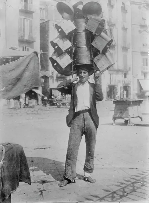 Framed Print : Peddler, Naples, 1910. Creator: Bain News Service Framed Print : Peddler, Naples, 1910. Creator: Bain News Service