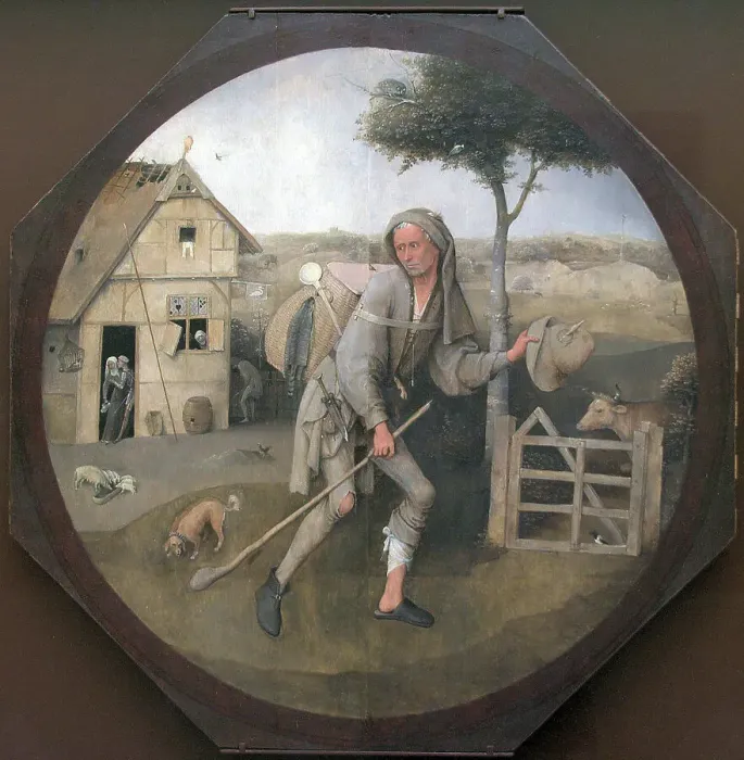 Framed Print : The Peddler (The Parable of the prodigal Son). Artist: Bosch, Hieronymus (c. 1450-1516) Framed Print : The Peddler (The Parable of the prodigal Son). Artist: Bosch, Hieronymus (c. 1450-1516)