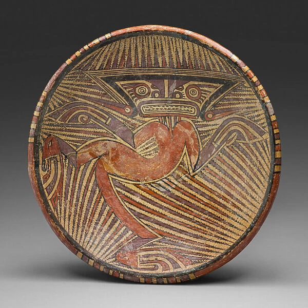 Pedestal Bowl Depicting an Anthropomorphic Saurian Figure, A.D. 1100  /  1300