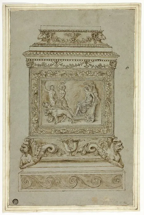 Framed Print : Pedestal with Relief of the Triumph of Ariadne, n.d. Creator: Giuseppe Maria Mazzuoli Framed Print : Pedestal with Relief of the Triumph of Ariadne, n.d. Creator: Giuseppe Maria Mazzuoli