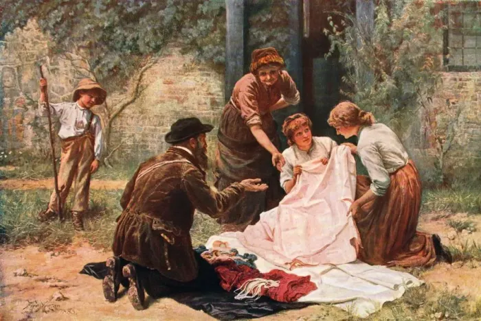 Framed Print : The Pedlar, 1883, (c1902). Creator: Unknown Framed Print : The Pedlar, 1883, (c1902). Creator: Unknown