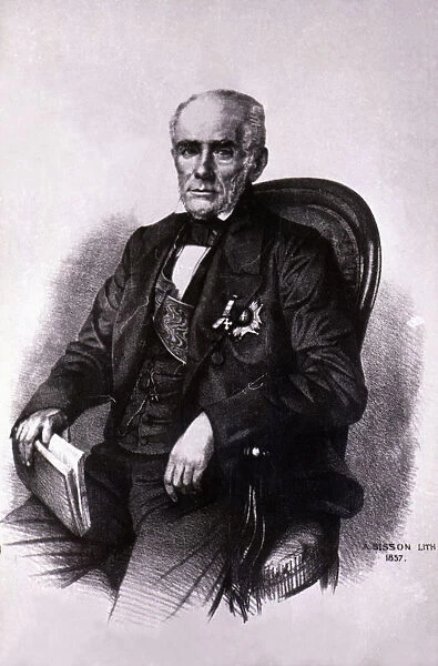 Pedro de Araujo Lima (1793-1870), Marquis of Olinda, lithography, 1857