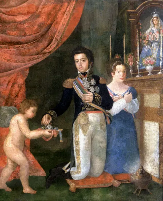 Framed Print : Pedro I and his wife Leopoldina (1798-1834) Emperor of Brazil Framed Print : Pedro I and his wife Leopoldina (1798-1834) Emperor of Brazil