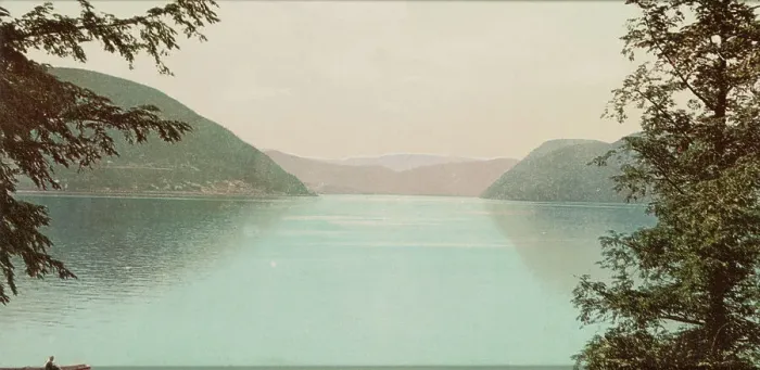 Framed Print : Peekskill Bay and the narrows of the Hudson, ca 1900. Creator: Unknown Framed Print : Peekskill Bay and the narrows of the Hudson, ca 1900. Creator: Unknown