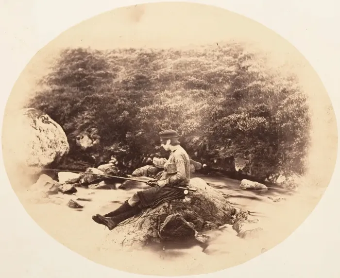 Framed Print : Peel Ross Fishing, ca. 1856-59. Creator: Horatio Ross Framed Print : Peel Ross Fishing, ca. 1856-59. Creator: Horatio Ross