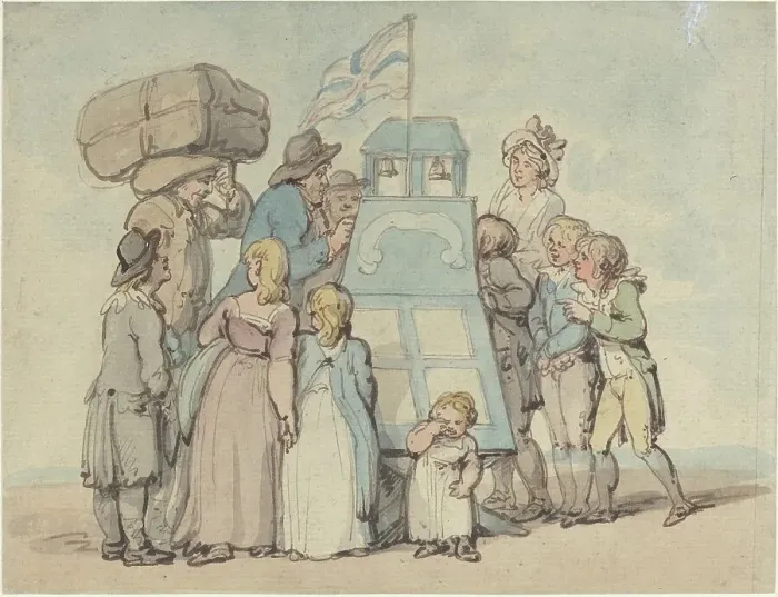 Framed Print : The Peep Show. Creator: Thomas Rowlandson Framed Print : The Peep Show. Creator: Thomas Rowlandson