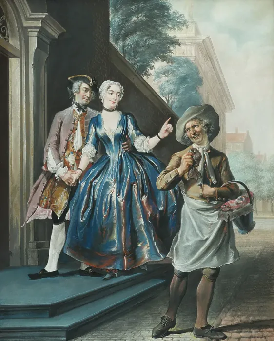Framed Print : Pefroen and the Sheep's Head, c1720-1750. Creator: Cornelis Troost Framed Print : Pefroen and the Sheep's Head, c1720-1750. Creator: Cornelis Troost
