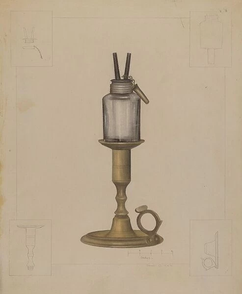 Peg Lamp, c. 1937. Creator: Samuel O. Klein