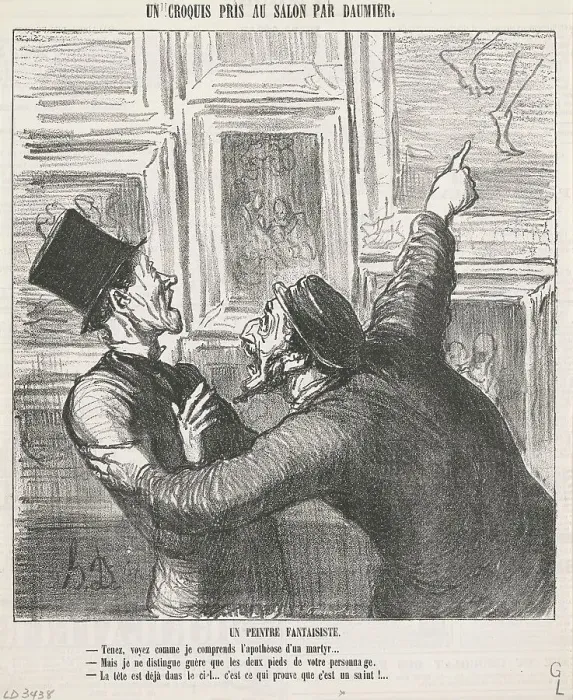Framed Print : Un peintre fantaisiste, 19th century. Creator: Honore Daumier Framed Print : Un peintre fantaisiste, 19th century. Creator: Honore Daumier