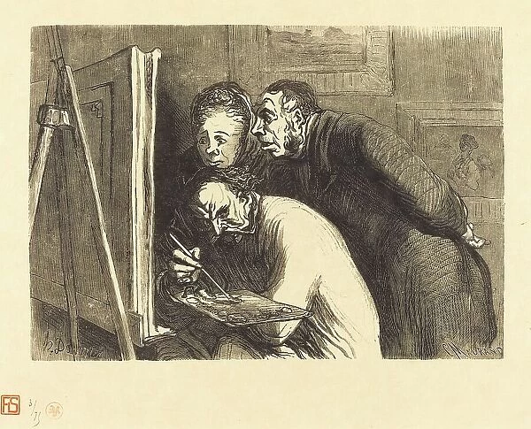 Peintres et bourgeois, 1862. Creator: Charles Maurand
