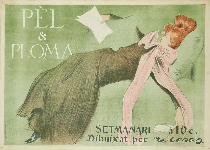 Framed Print : Pel & Ploma, 1899. Creator: Casas, Ramon (1866-1932) Framed Print : Pel & Ploma, 1899. Creator: Casas, Ramon (1866-1932)