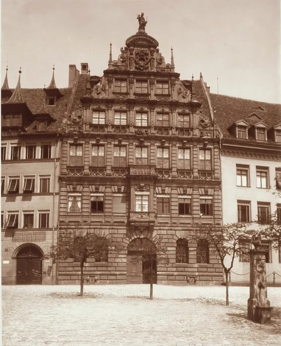 Framed Print : Peller House, Nuremberg, between 1880 and 1890. Creator: Adolphe Braun Framed Print : Peller House, Nuremberg, between 1880 and 1890. Creator: Adolphe Braun