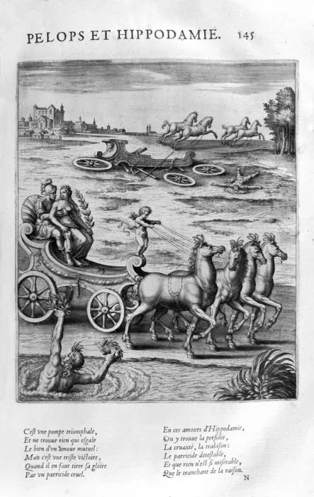 Framed Print : Pelops and Hippodamia, 1615. Artist: Leonard Gaultier Framed Print : Pelops and Hippodamia, 1615. Artist: Leonard Gaultier