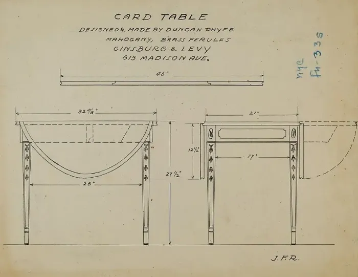 Framed Print : Pembroke Table, 1935 / 1942. Creator: J.F. Rust