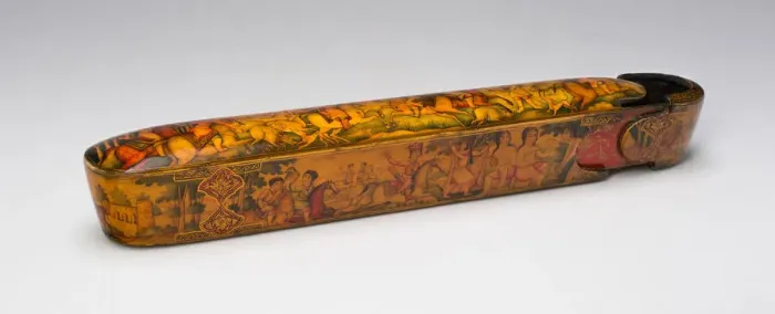Framed Print : Pen box, Qajar dynasty (1796-1925), 19th century. Creator: Unknown Framed Print : Pen box, Qajar dynasty (1796-1925), 19th century. Creator: Unknown
