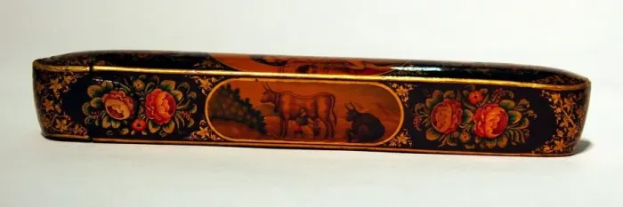 Framed Print : Pen Box (Qalamdan), Qajar dynasty (1796-1925), 19th century. Creator: Unknown Framed Print : Pen Box (Qalamdan), Qajar dynasty (1796-1925), 19th century. Creator: Unknown