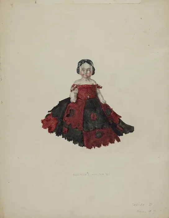 Framed Print : Pen Wiper Doll, c. 1937. Creator: Eugene C. Miller Framed Print : Pen Wiper Doll, c. 1937. Creator: Eugene C. Miller