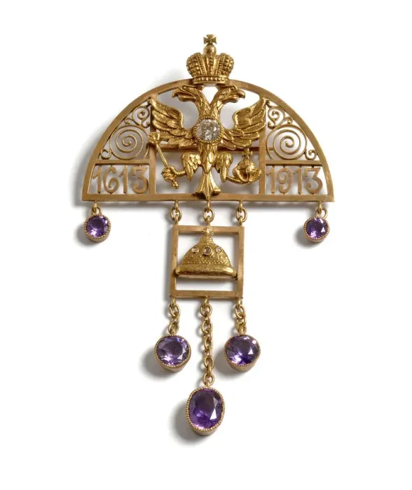 Framed Print : Pendant to the 300th Anniversary of the Romanov Dynasty, 1913. Artist: Holmstrom, Albert, (Faberge manufacture) (1876-1925) Framed Print : Pendant to the 300th Anniversary of the Romanov Dynasty, 1913. Artist: Holmstrom, Albert, (Faberge manufacture) (1876-1925)
