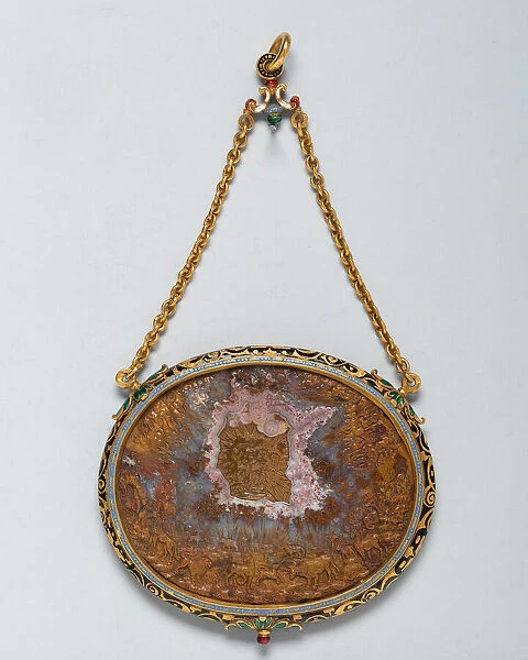 Pendant with a Cameo of Orpheus Charming the Animals, Europe, c. 1550-c. 1600 (cameo)