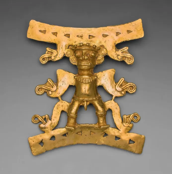Framed Print : Pendant Depicting a Male Figure with Saurian Heads Emerging from Body, A. D. 1000 / 1550 Framed Print : Pendant Depicting a Male Figure with Saurian Heads Emerging from Body, A. D. 1000 / 1550