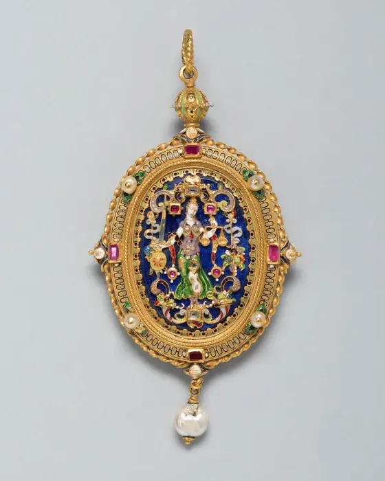 Framed Print : Pendant with Figure of Justice, Europe, northern, 1850 / 1900. Creator: Unknown Framed Print : Pendant with Figure of Justice, Europe, northern, 1850 / 1900. Creator: Unknown