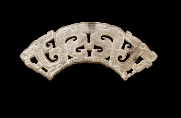 Framed Print : Pendant in the form of a double dragon, Eastern Zhou dynasty, 475-221 B. C. E Framed Print : Pendant in the form of a double dragon, Eastern Zhou dynasty, 475-221 B. C. E