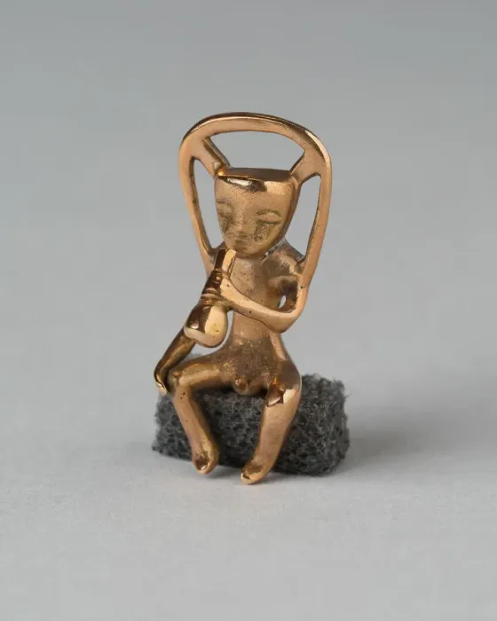 Framed Print : Pendant in the Form of a Seated Musician, A. D. 1000 / 1500. Creator: Unknown Framed Print : Pendant in the Form of a Seated Musician, A. D. 1000 / 1500. Creator: Unknown