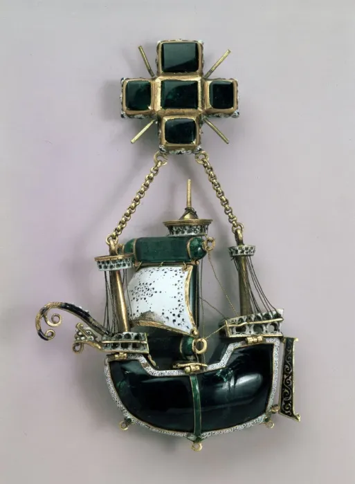 Framed Print : Pendant in form of a ship, early16th century Framed Print : Pendant in form of a ship, early16th century