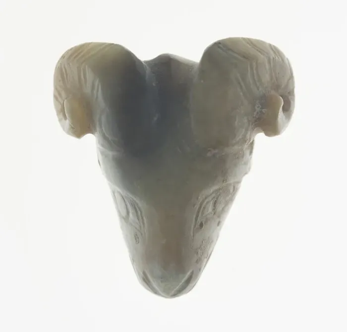 Framed Print : Pendant with Ram Head, Shang or Western Zhou period, 13th / 11th century B. C Framed Print : Pendant with Ram Head, Shang or Western Zhou period, 13th / 11th century B. C