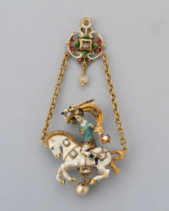 Framed Print : Pendant Shaped as a Horseman, Austria, c. 1860 / 70, second half of the 19th century Framed Print : Pendant Shaped as a Horseman, Austria, c. 1860 / 70, second half of the 19th century